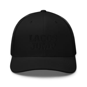 LagosJump Trucker Cap (All Black)