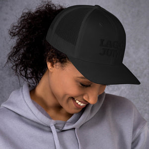 LagosJump Trucker Cap (All Black)