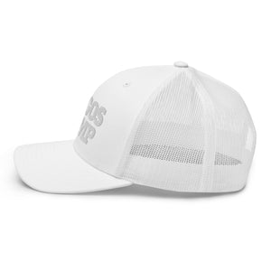 LagosJump Trucker Cap (All White)