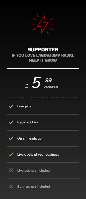 LagosJump Radio Supporter