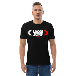 LagosJump Radio Unisex Organic Black Cotton t-shirt