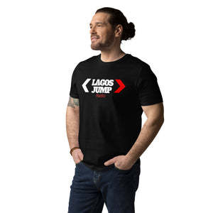 LagosJump Radio Unisex Organic Black Cotton t-shirt
