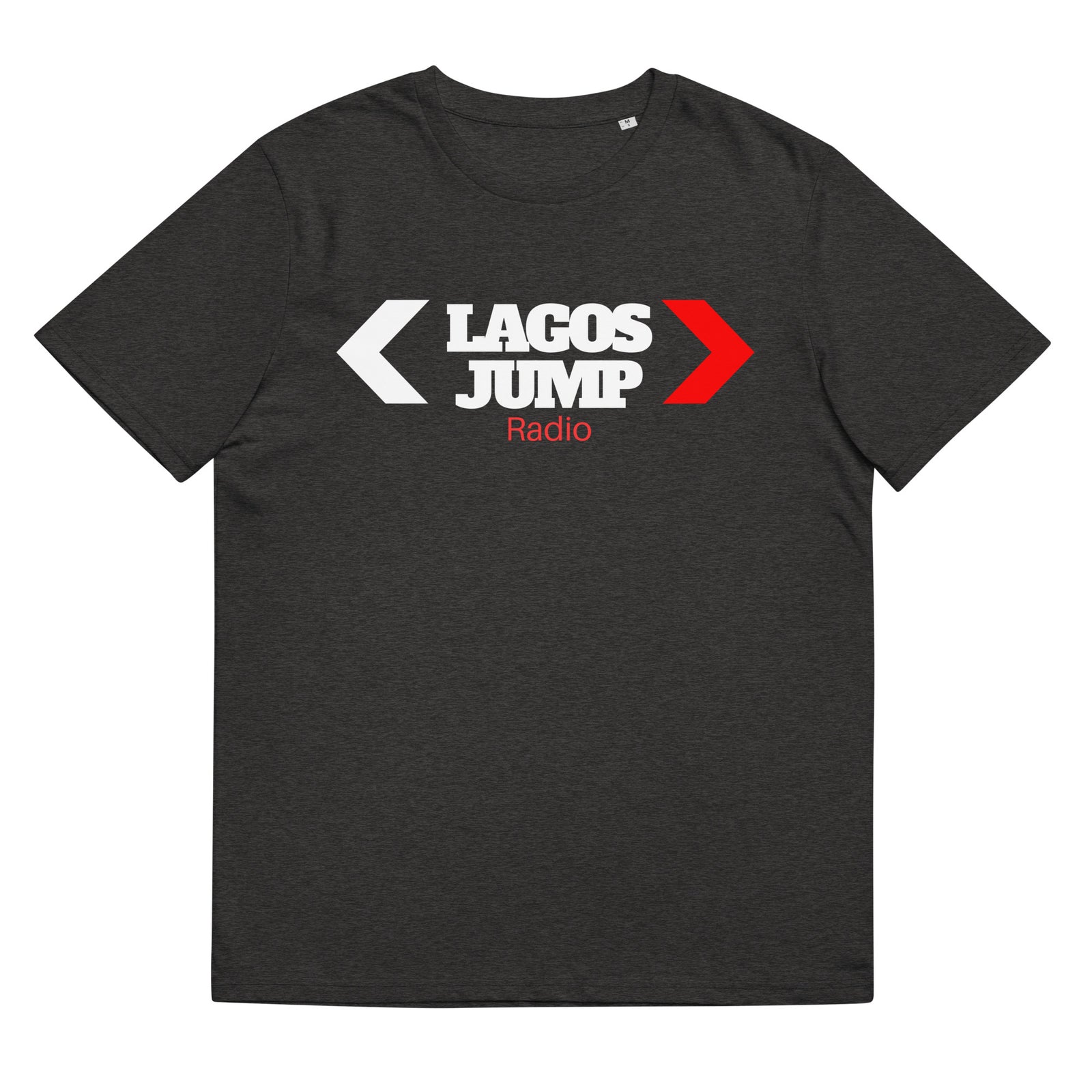 LagosJump Radio Unisex Organic Dark Grey Cotton t-shirt