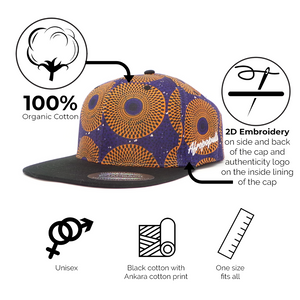 AFP Half "Blue Orange" Ankara Cap