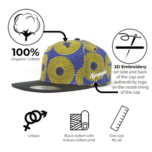 AFP Half "Yellow Blue" Ankara Cap