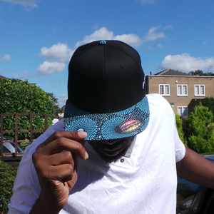 AFP Visor in "Blue Black" Ankara Cap