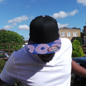 AFP Visor in Grey Blue Ankara Cap