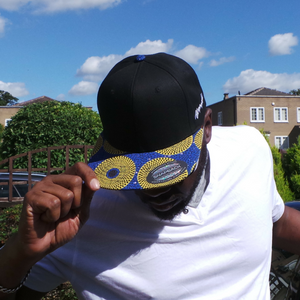 AFP Visor in "Yellow Blue" Ankara Cap